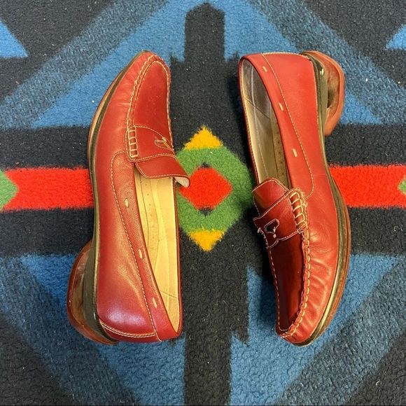 ASGI Penny Loafers in Red Leather (9.5) - Picture 3 of 6